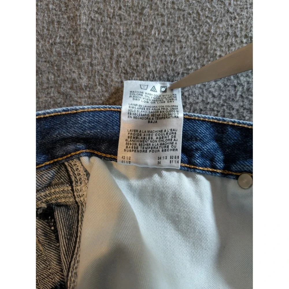 Wrangler Riggs Pants Mens 40X34 Blue Denim Carpenter Workwear‎ 100% Cotton